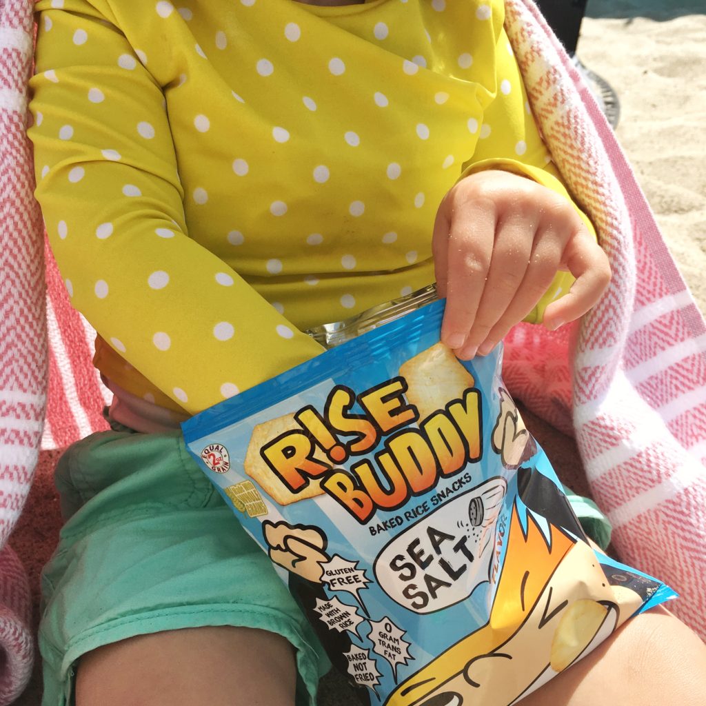 Rise Buddy Snacks at the beach
