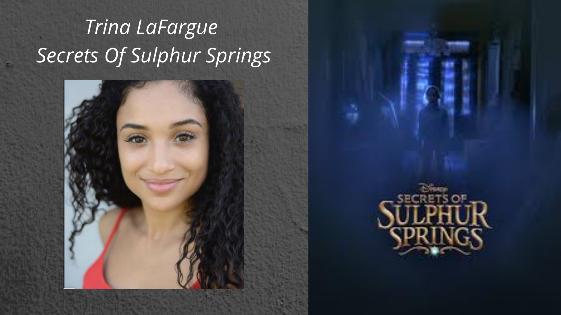 Actress Trina LarFargue from Disney Channel's Secrets Of Sulphur Springs now streaming on the DisneyNow app