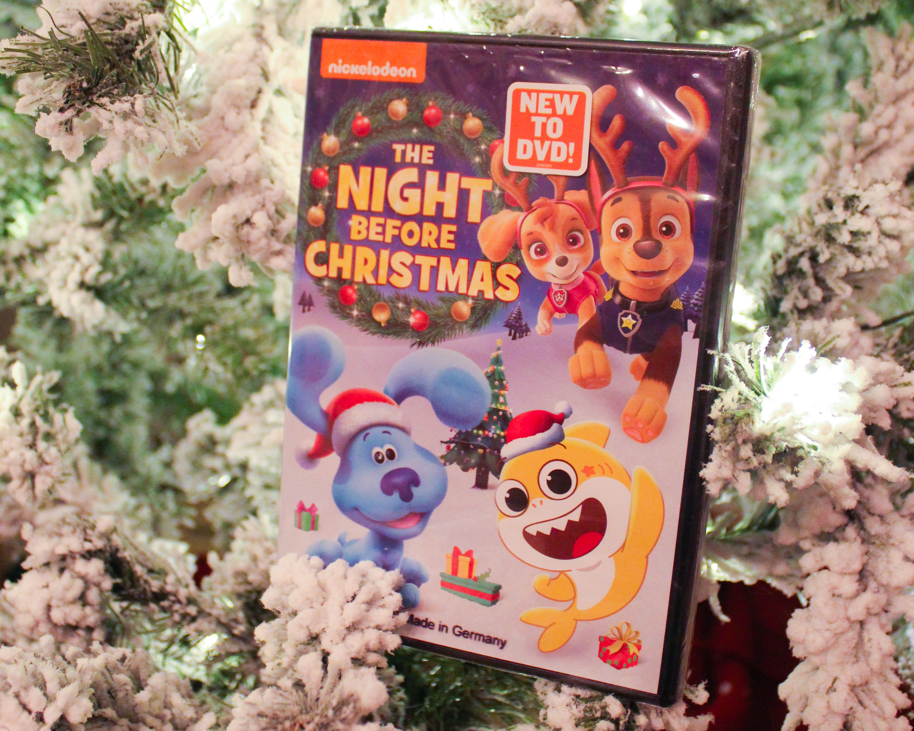Nickelodeon Nick Jr.: The Night Before Christmas special DVD featuring new episodes of Paw Patrol, Blues Clues and You! and Baby Shark