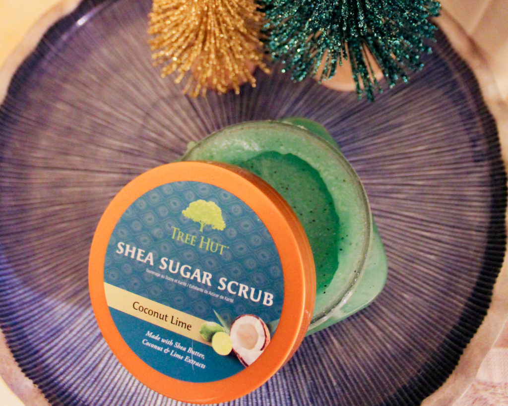 Tree Hut Shea Sugar Body Scrub signature scent Coconut Lime for exfoliation and hydration